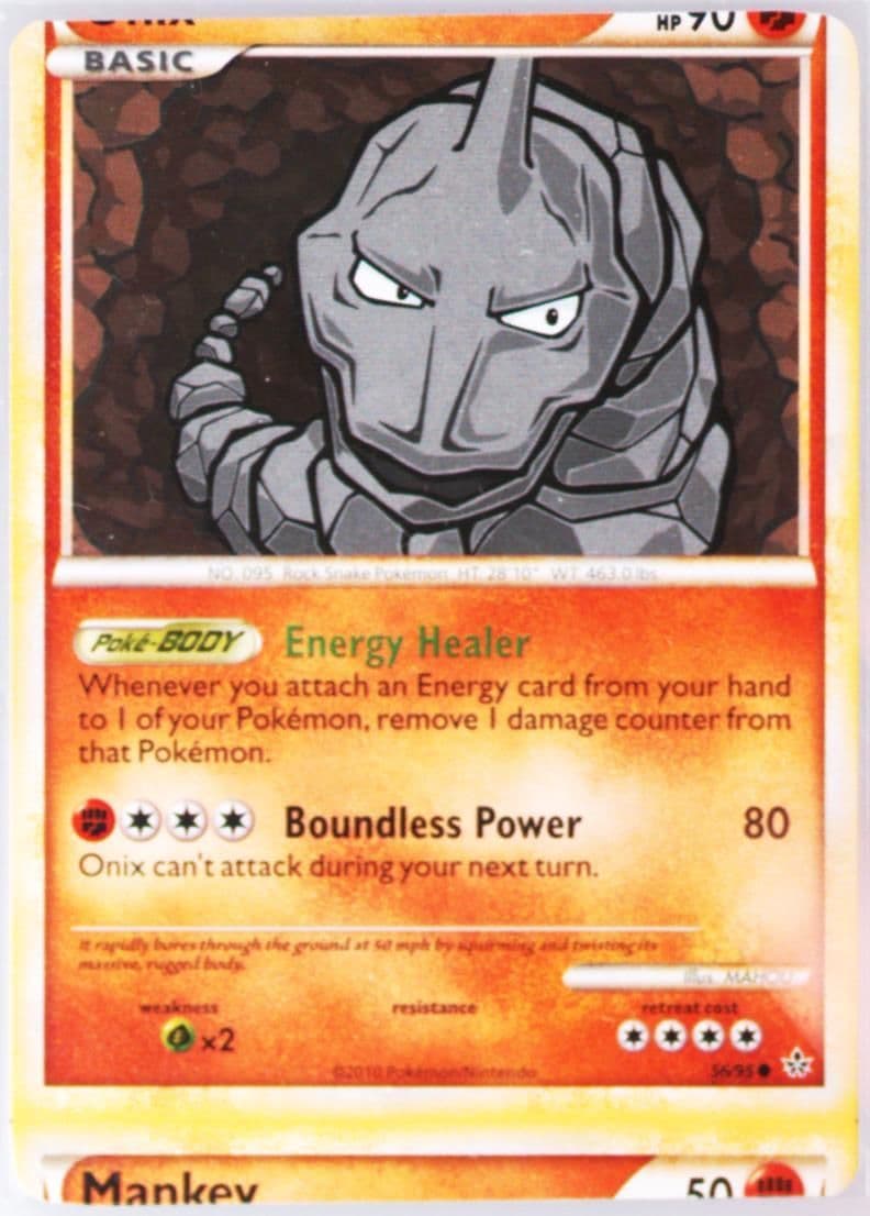 Onix (56) 2010 Pokemon Heartgold & Soulsilver Unleashed