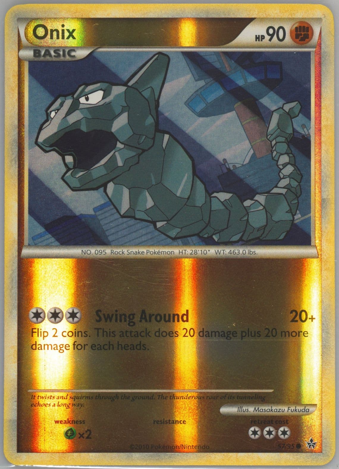 Onix-Reverse Foil (57) 2010 Pokemon Heartgold & Soulsilver Unleashed