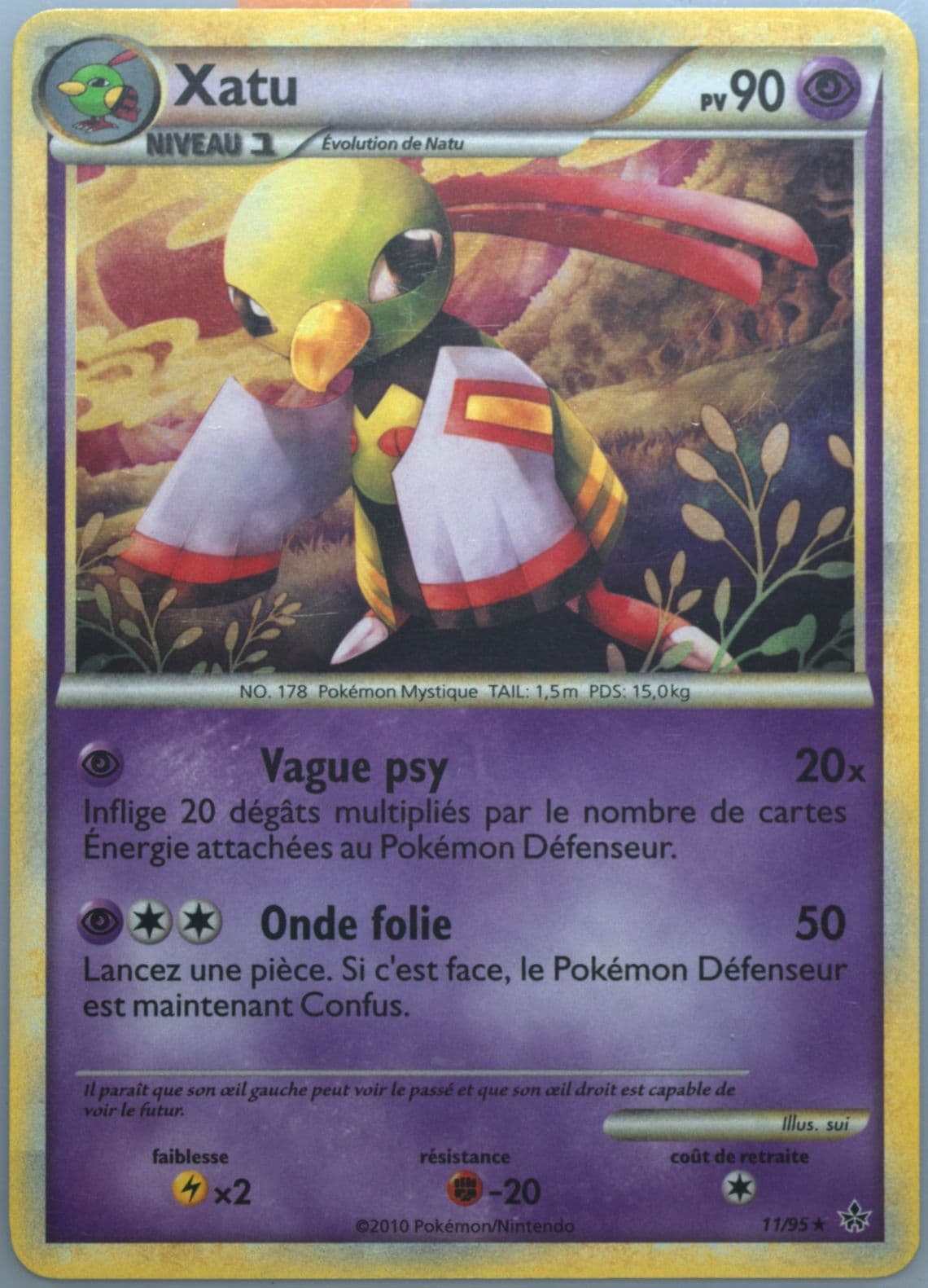 Xatu-Holo French (11) 2010 Pokemon Heartgold & Soulsilver Unleashed