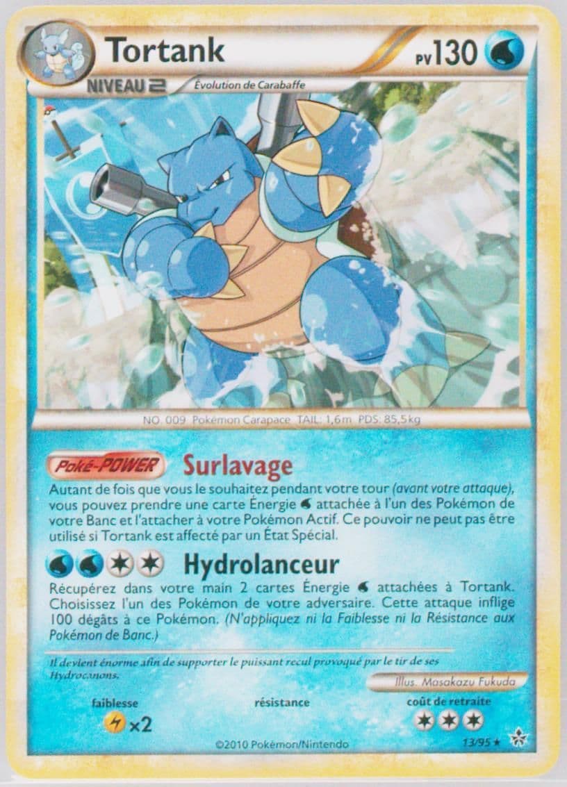 Tortank French (13) 2010 Pokemon Heartgold & Soulsilver Unleashed