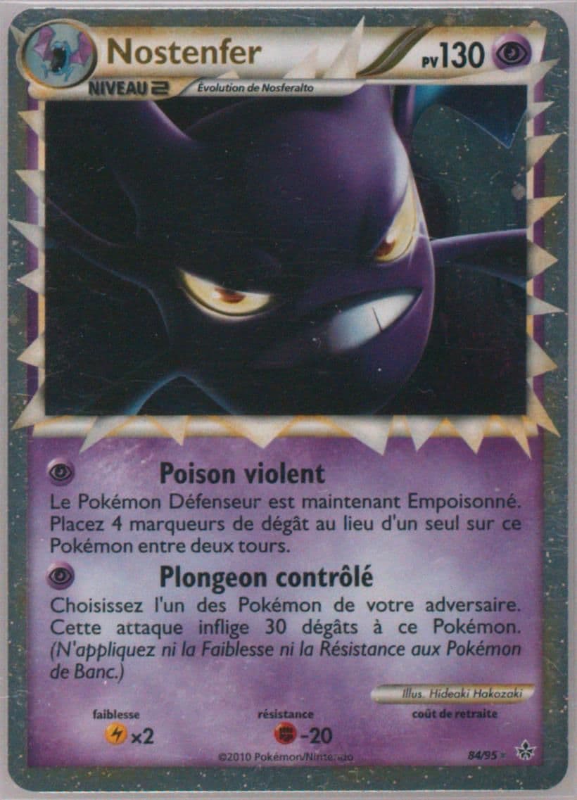 Nostenfer-Holo French (84) 2010 Pokemon Heartgold & Soulsilver Unleashed