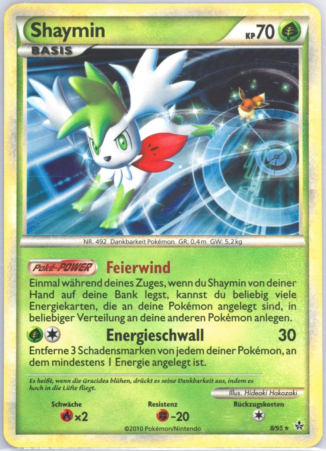 Shaymin-Holo German (8) 2010 Pokemon Heartgold & Soulsilver Unleashed