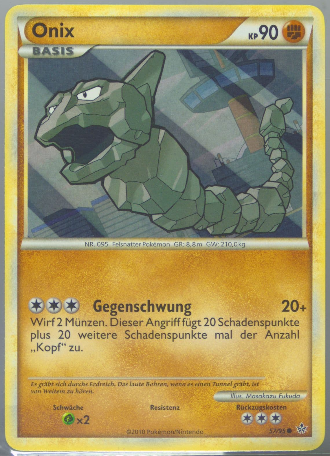 Onix German (57) 2010 Pokemon Heartgold & Soulsilver Unleashed