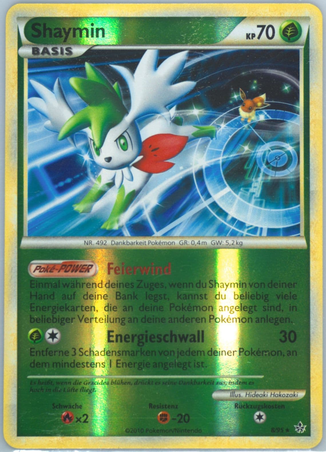 Shaymin-Reverse Foil German (8) 2010 Pokemon Heartgold & Soulsilver Unleashed