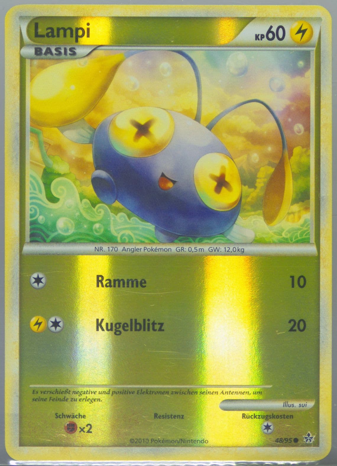 Lampi-Reverse Foil German (48) 2010 Pokemon Heartgold & Soulsilver Unleashed