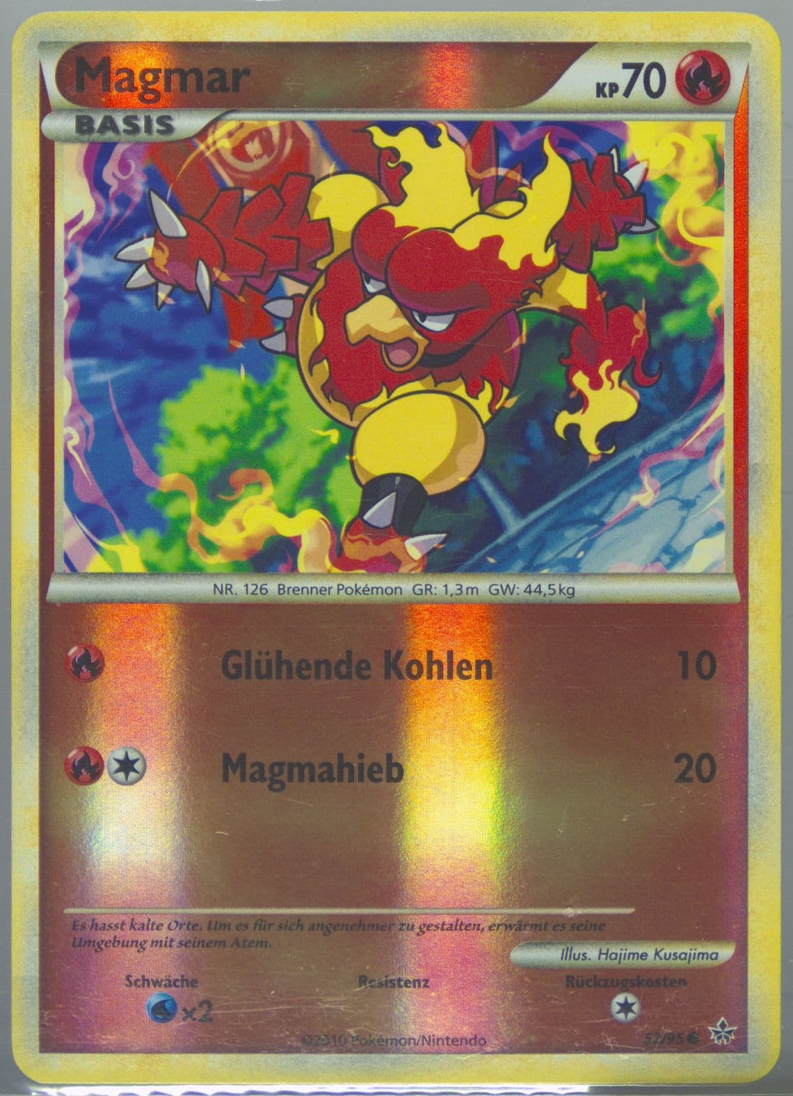Magmar-Reverse Foil German (52) 2010 Pokemon Heartgold & Soulsilver Unleashed