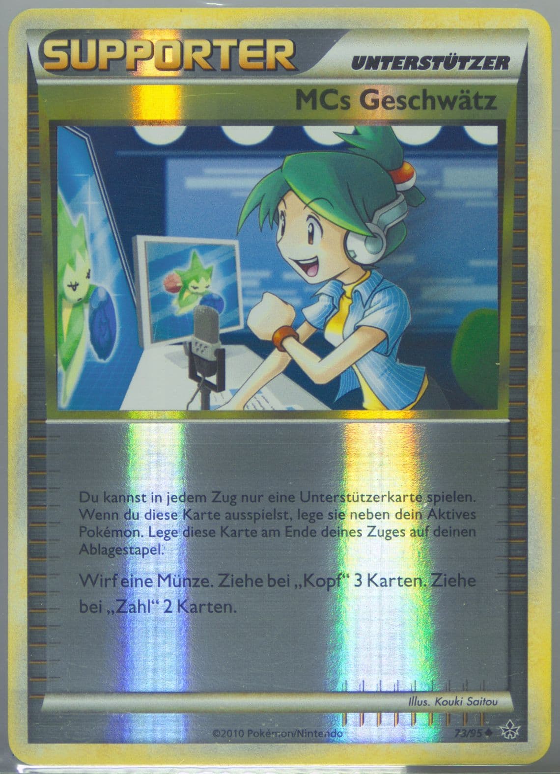 Mcs Geschwatz-Reverse Foil German (73) 2010 Pokemon Heartgold & Soulsilver Unleashed