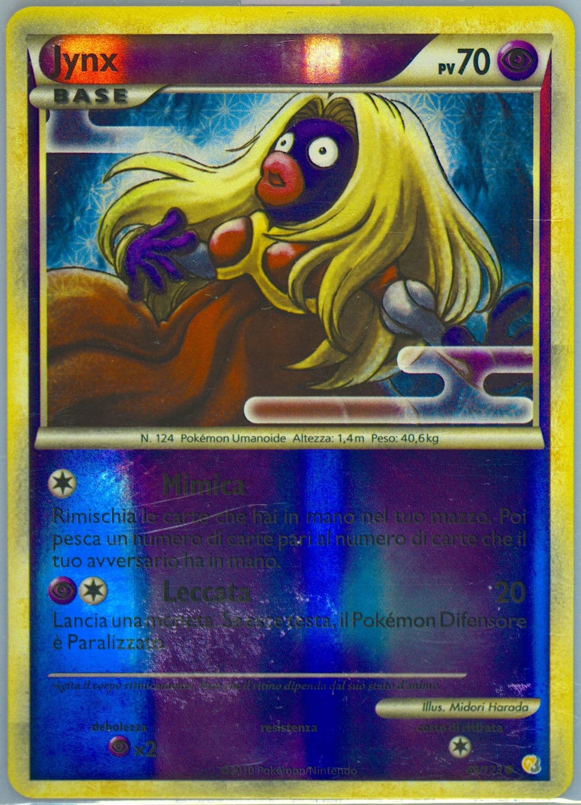 Jynx-Reverse Foil Italian (69) 2010 Pokemon Heartgold & Soulsilver