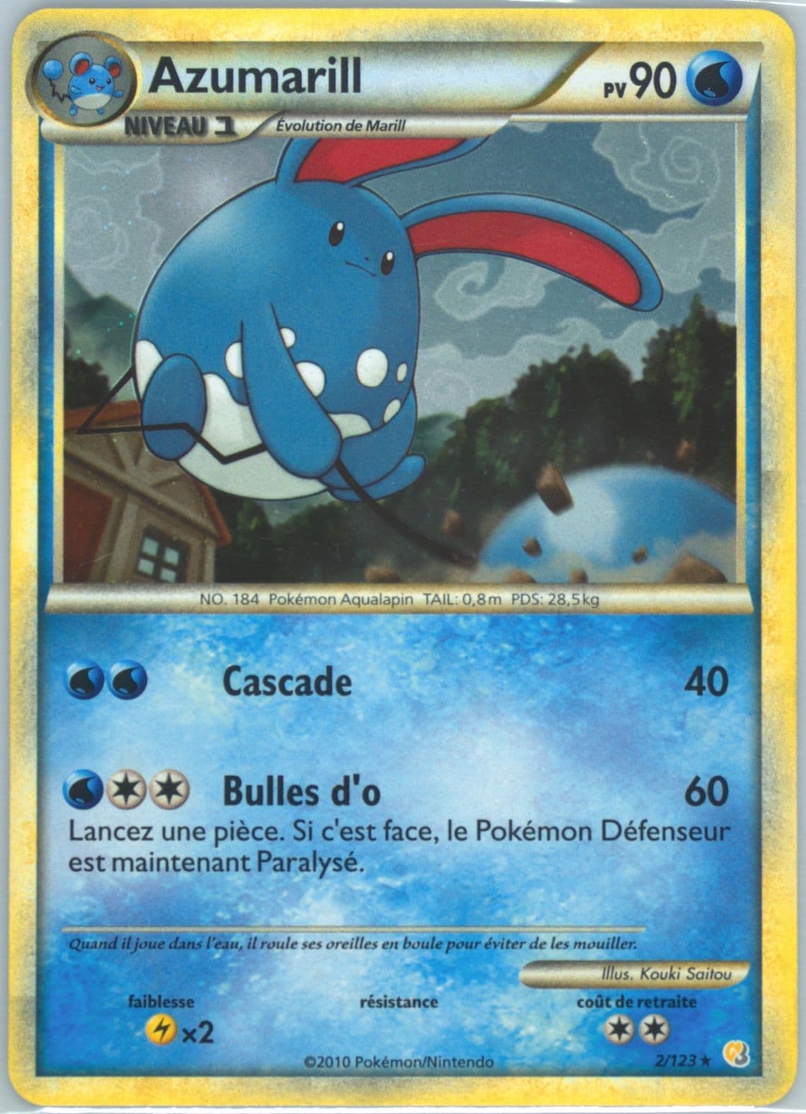 Azumarill-Holo French (2) 2010 Pokemon Heartgold & Soulsilver