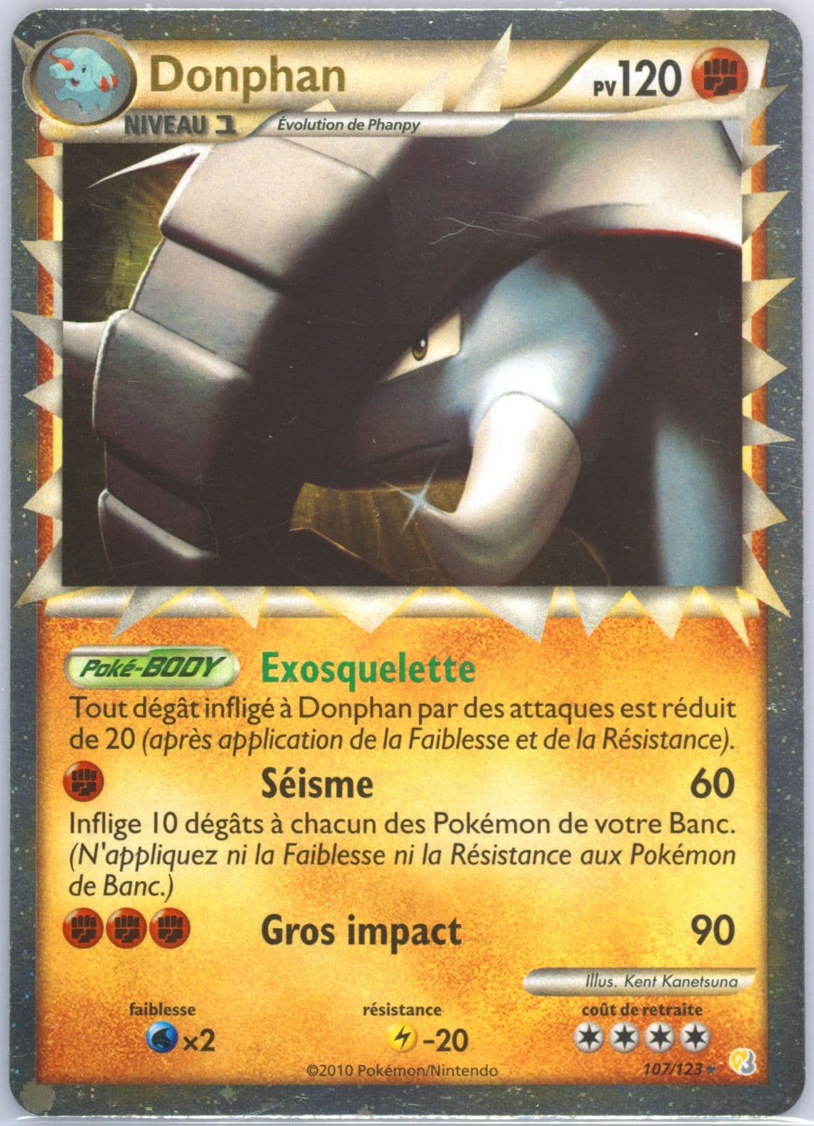 Donphan-Holo French (107) 2010 Pokemon Heartgold & Soulsilver