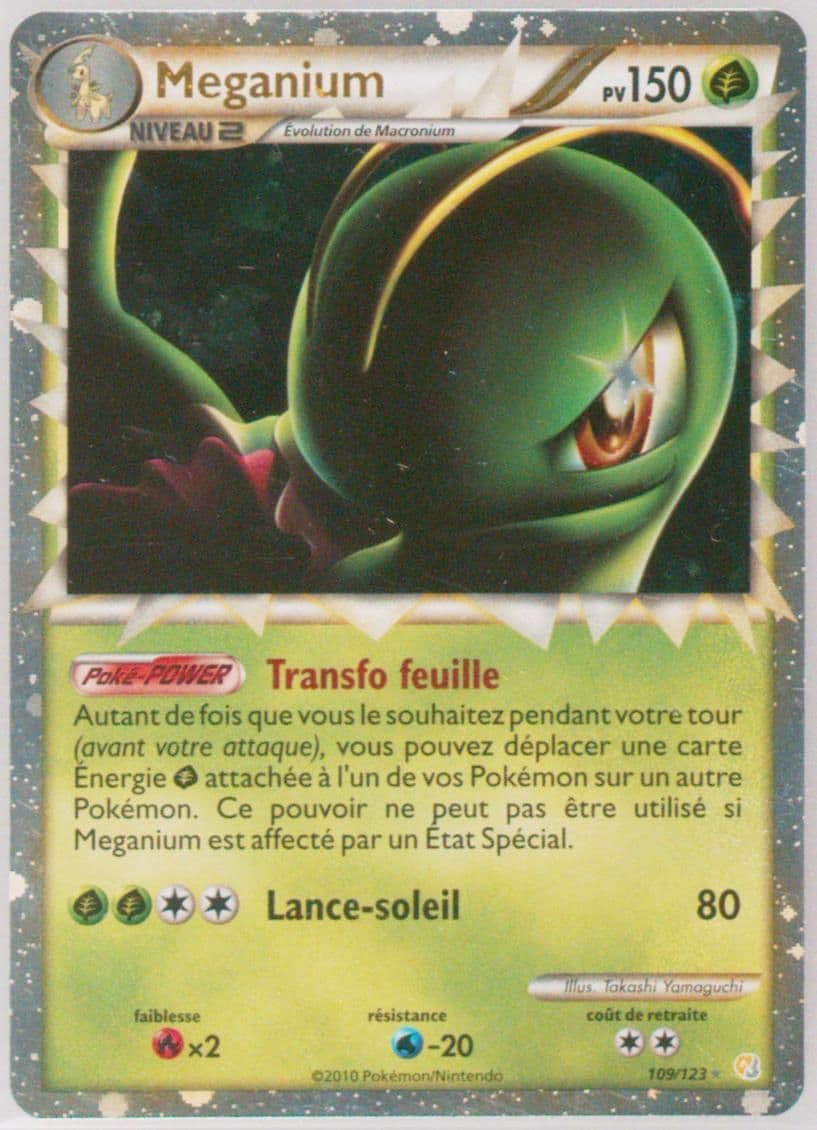 Meganium-Holo French (109) 2010 Pokemon Heartgold & Soulsilver