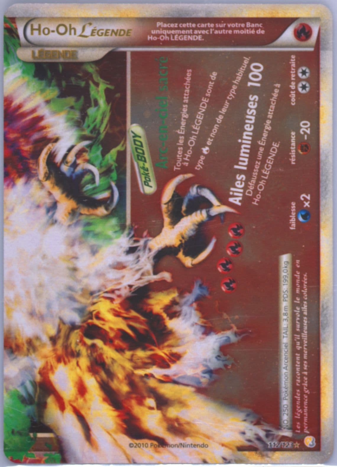 HO-Oh Legende-Holo French (112) 2010 Pokemon Heartgold & Soulsilver
