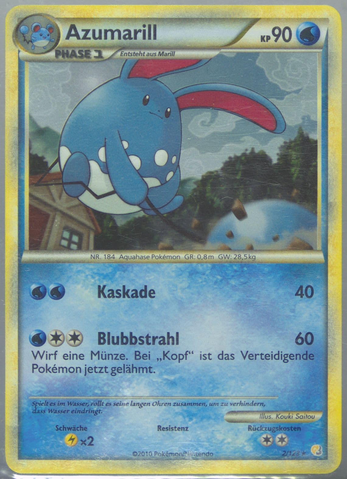 Azumarill-Holo German (2) 2010 Pokemon Heartgold & Soulsilver