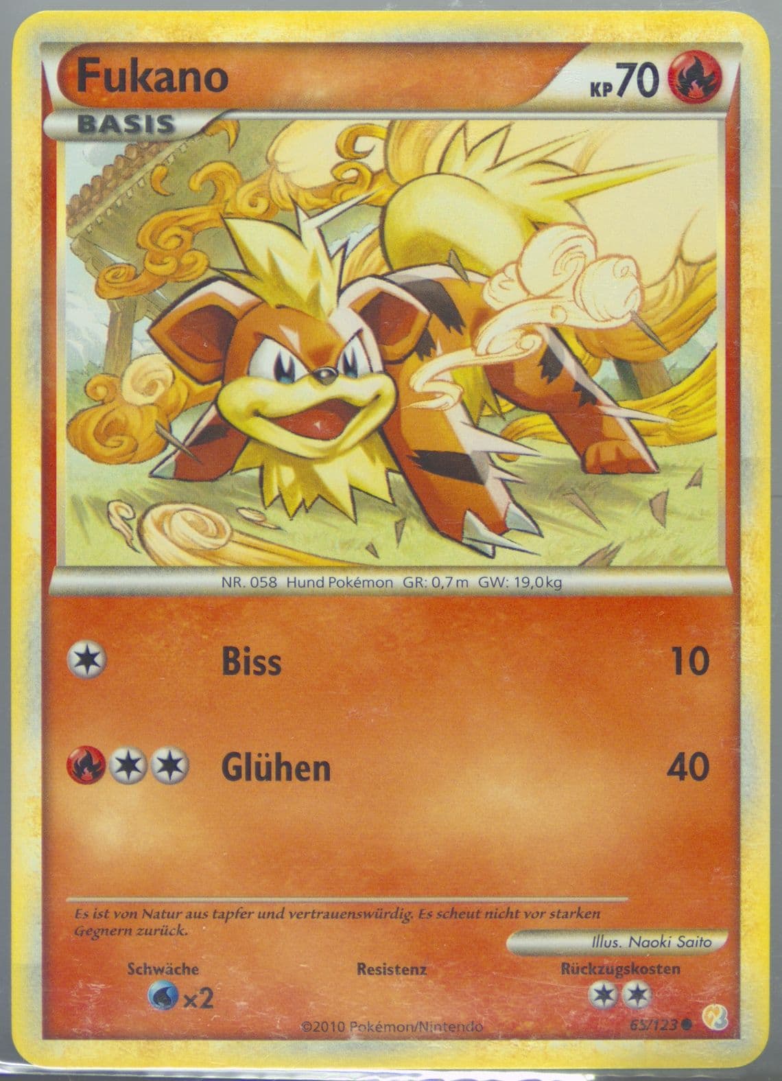 Fukano German (65) 2010 Pokemon Heartgold & Soulsilver