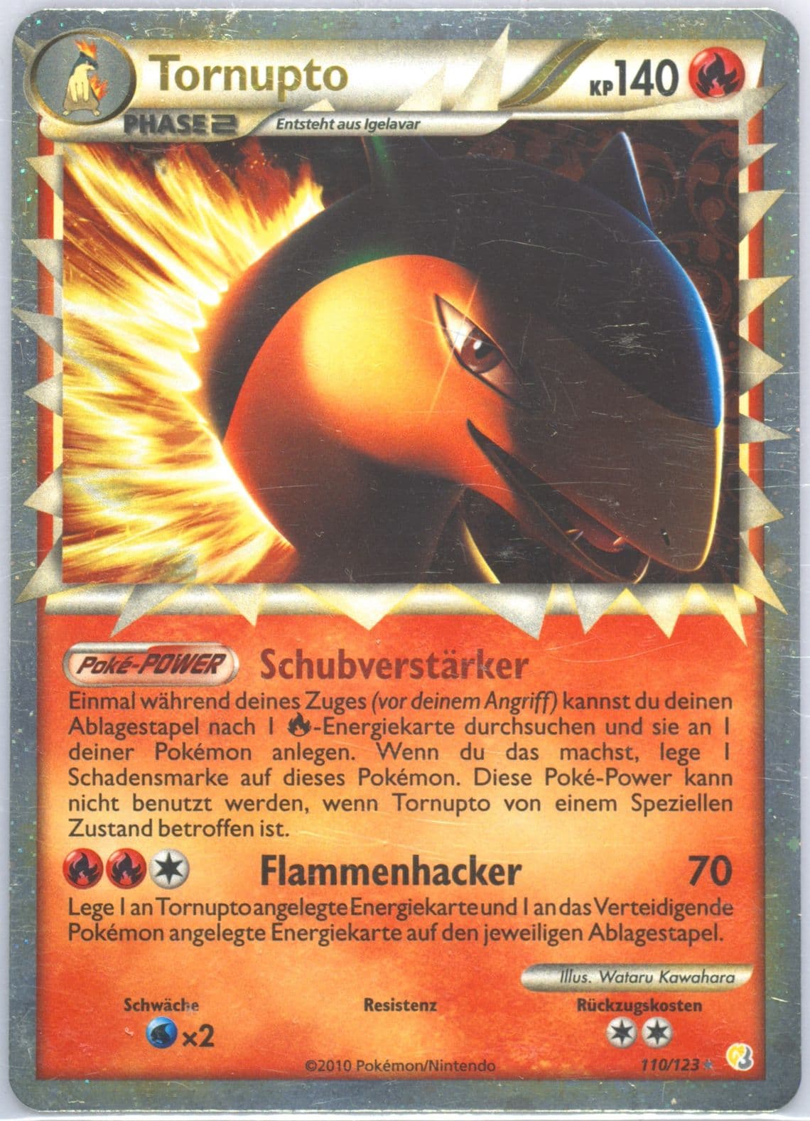 Tornupto-Holo German (110) 2010 Pokemon Heartgold & Soulsilver