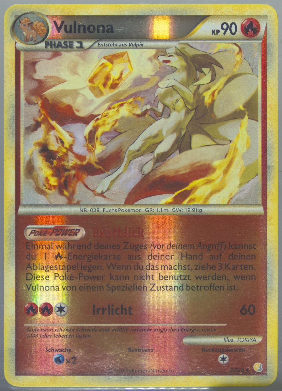 Vulnona-Reverse Foil German (7) 2010 Pokemon Heartgold & Soulsilver