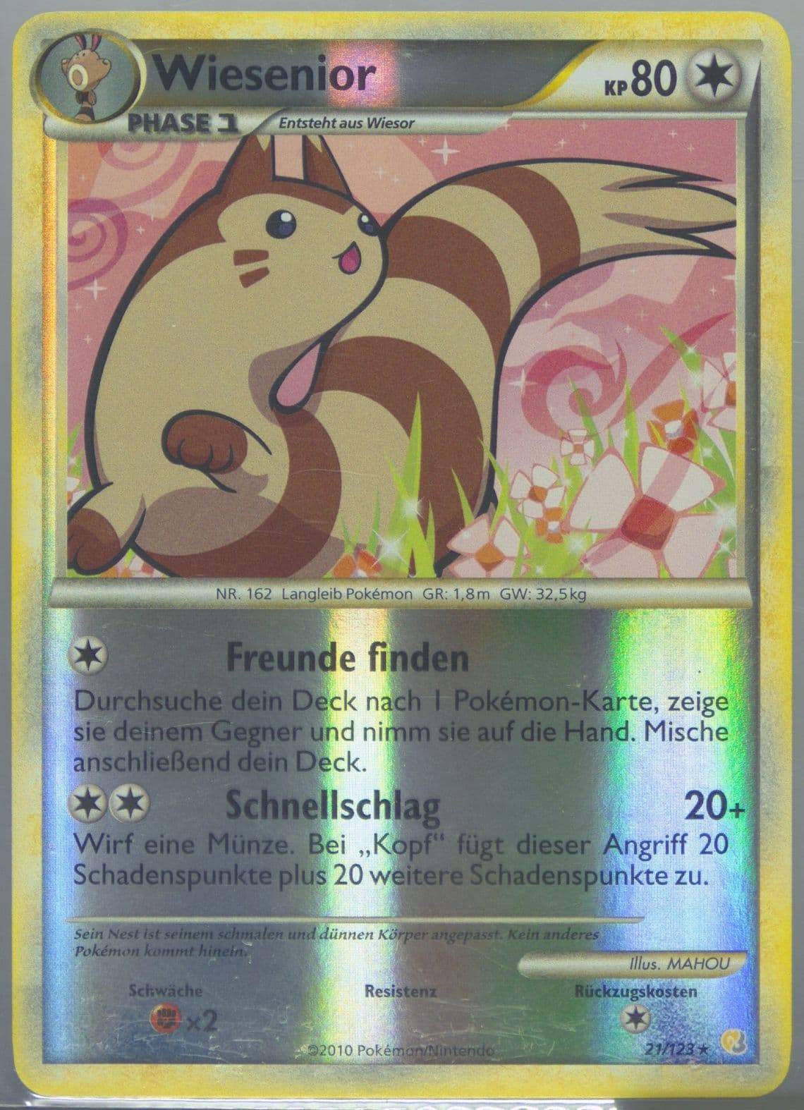 Wiesenior-Reverse Foil German (21) 2010 Pokemon Heartgold & Soulsilver