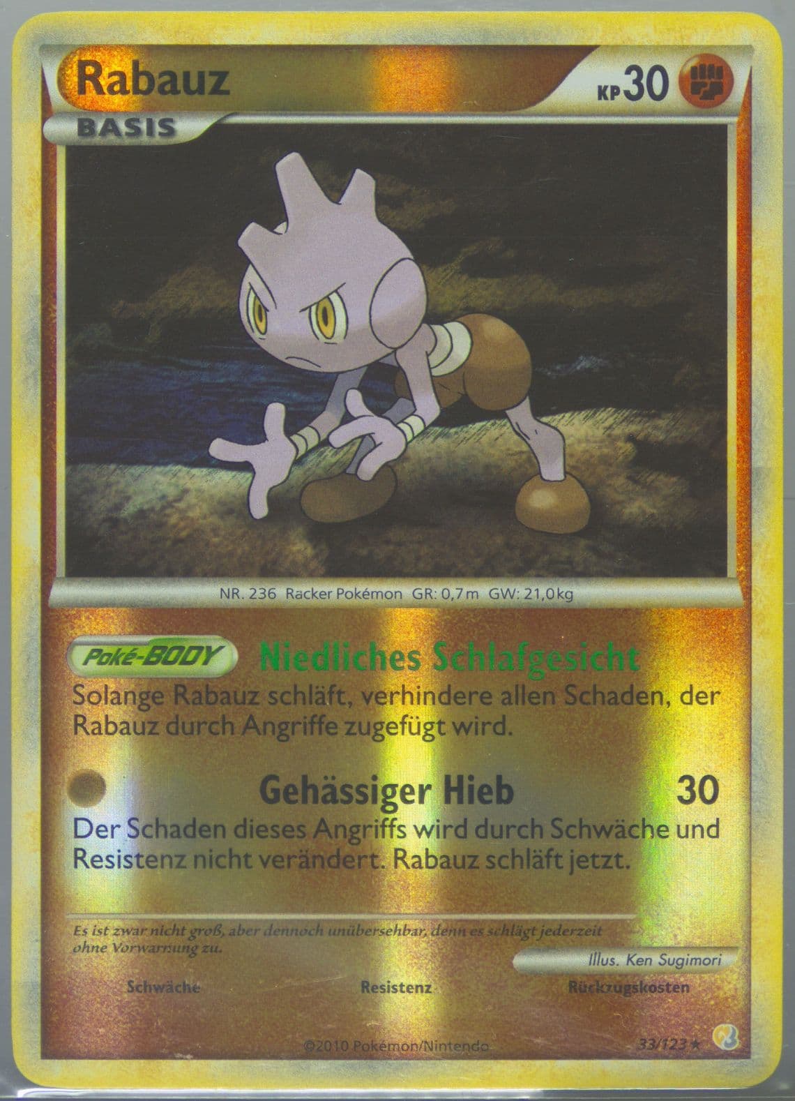 Rabauz-Reverse Foil German (33) 2010 Pokemon Heartgold & Soulsilver
