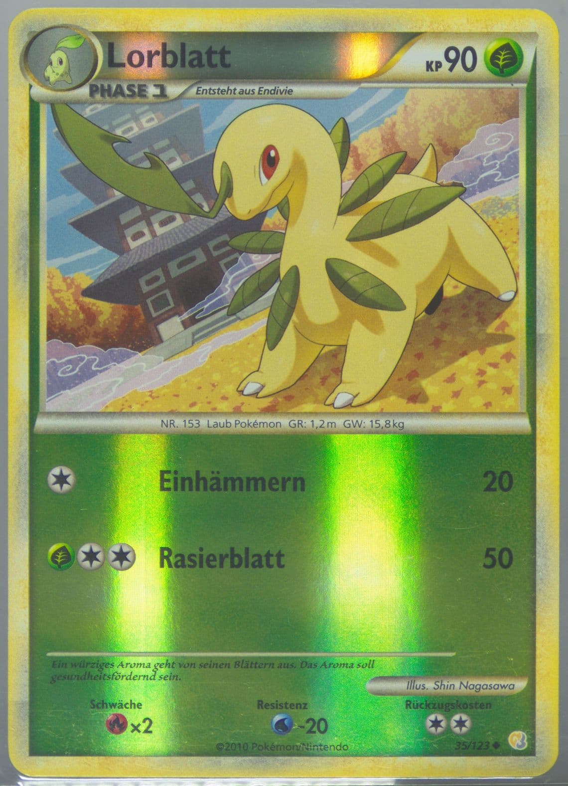 Lorblatt-Reverse Foil German (35) 2010 Pokemon Heartgold & Soulsilver