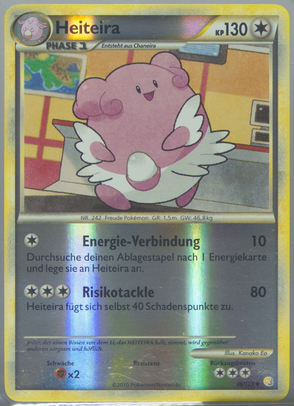 Heiteira-Reverse Foil German (36) 2010 Pokemon Heartgold & Soulsilver