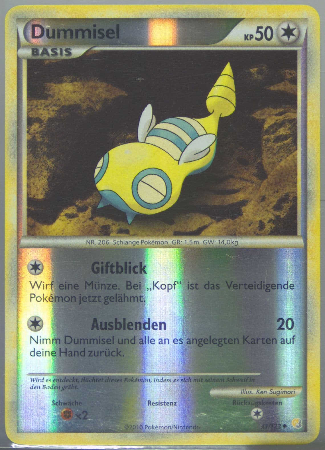 Dummisel-Reverse Foil German (41) 2010 Pokemon Heartgold & Soulsilver