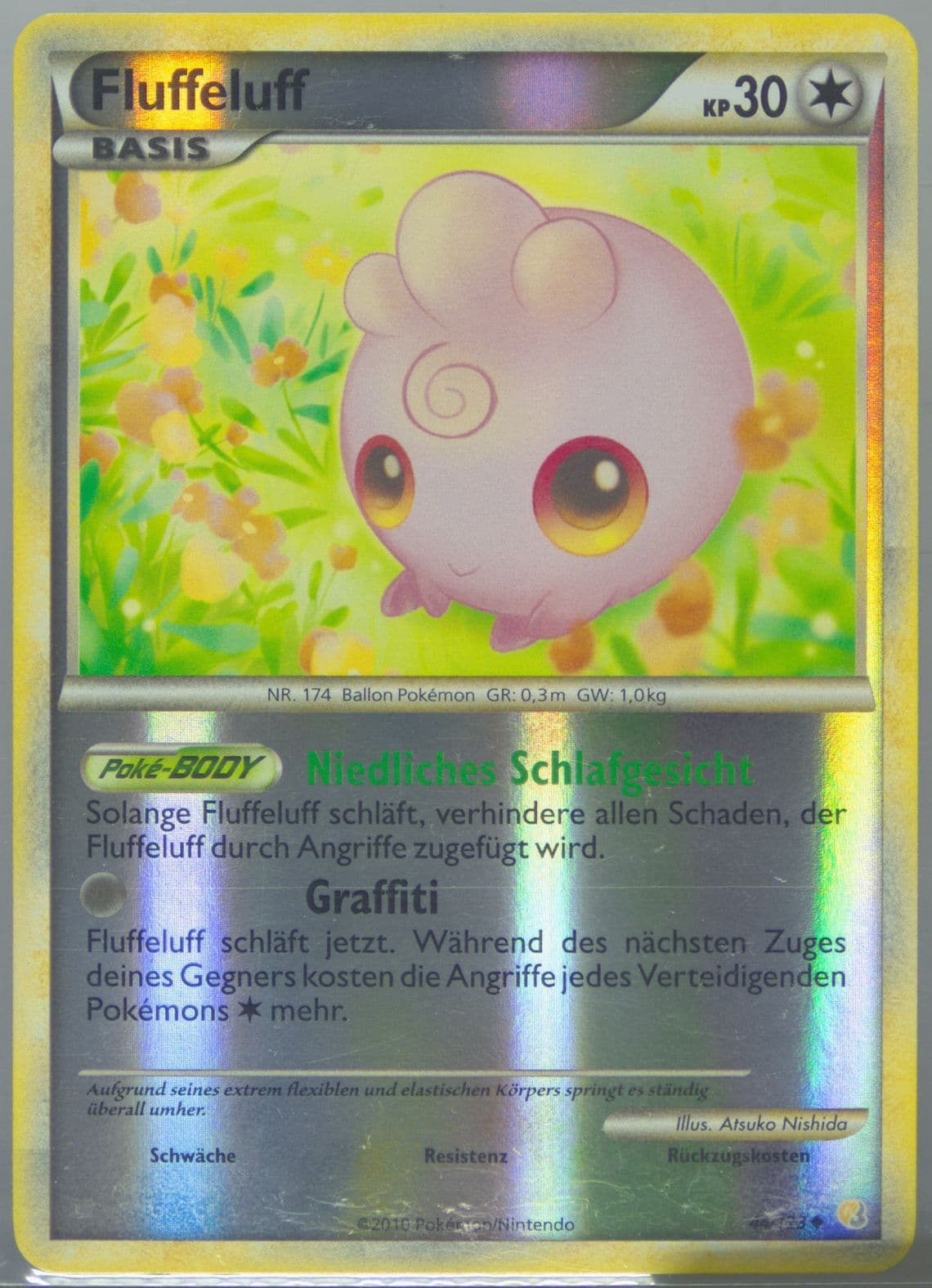Fluffeluff-Reverse Foil German (44) 2010 Pokemon Heartgold & Soulsilver