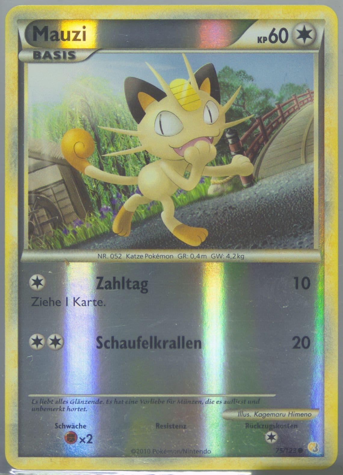 Mauzi-Reverse Foil German (75) 2010 Pokemon Heartgold & Soulsilver