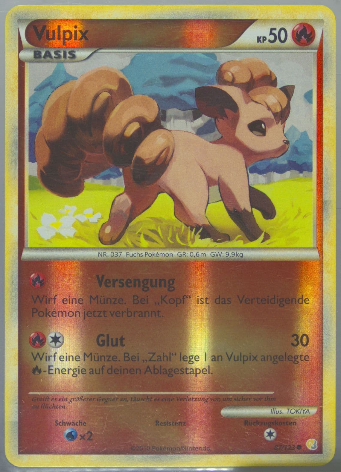 Vulpix-Reverse Foil German (87) 2010 Pokemon Heartgold & Soulsilver