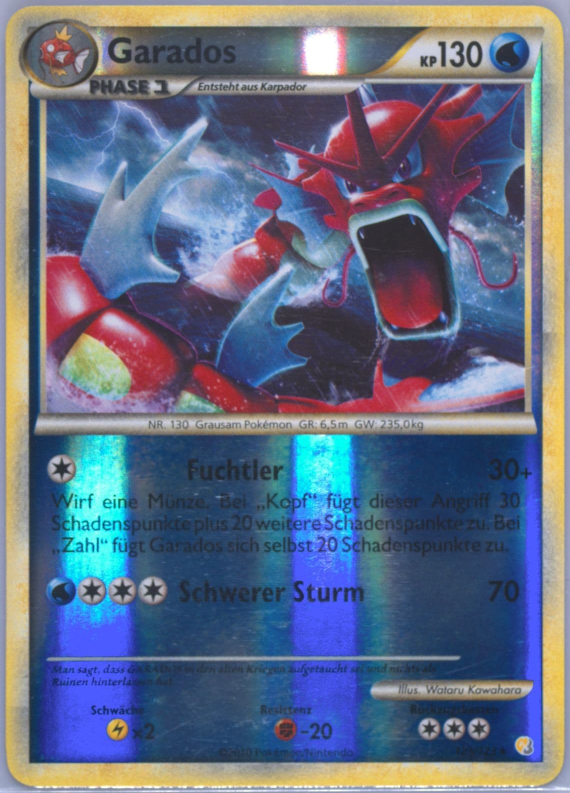 Garados-Reverse Foil German (123) 2010 Pokemon Heartgold & Soulsilver