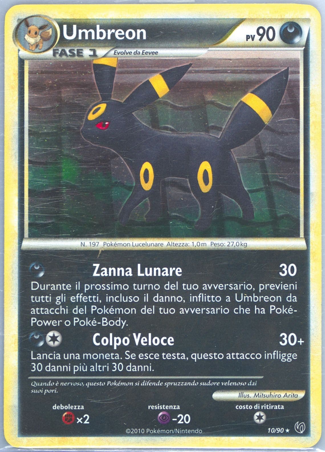 Umbreon-Holo Italian (10) 2010 Pokemon Heartgold & Soulsilver Undaunted