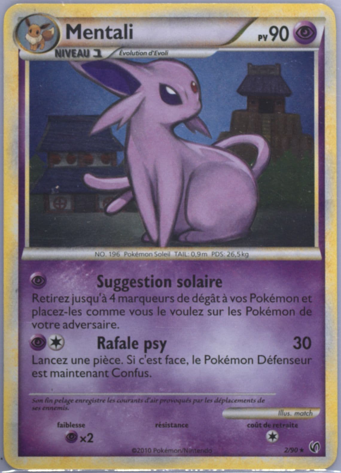 Mentali-Holo French (2) 2010 Pokemon Heartgold & Soulsilver Undaunted