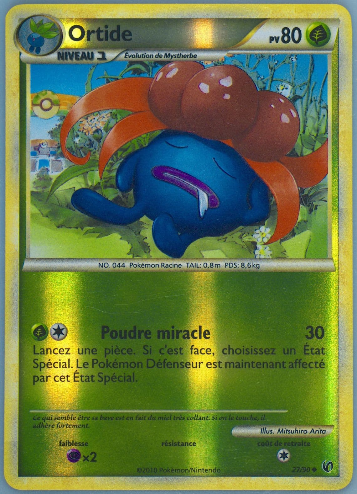 Ortide-Reverse Foil French (27) 2010 Pokemon Heartgold & Soulsilver Undaunted
