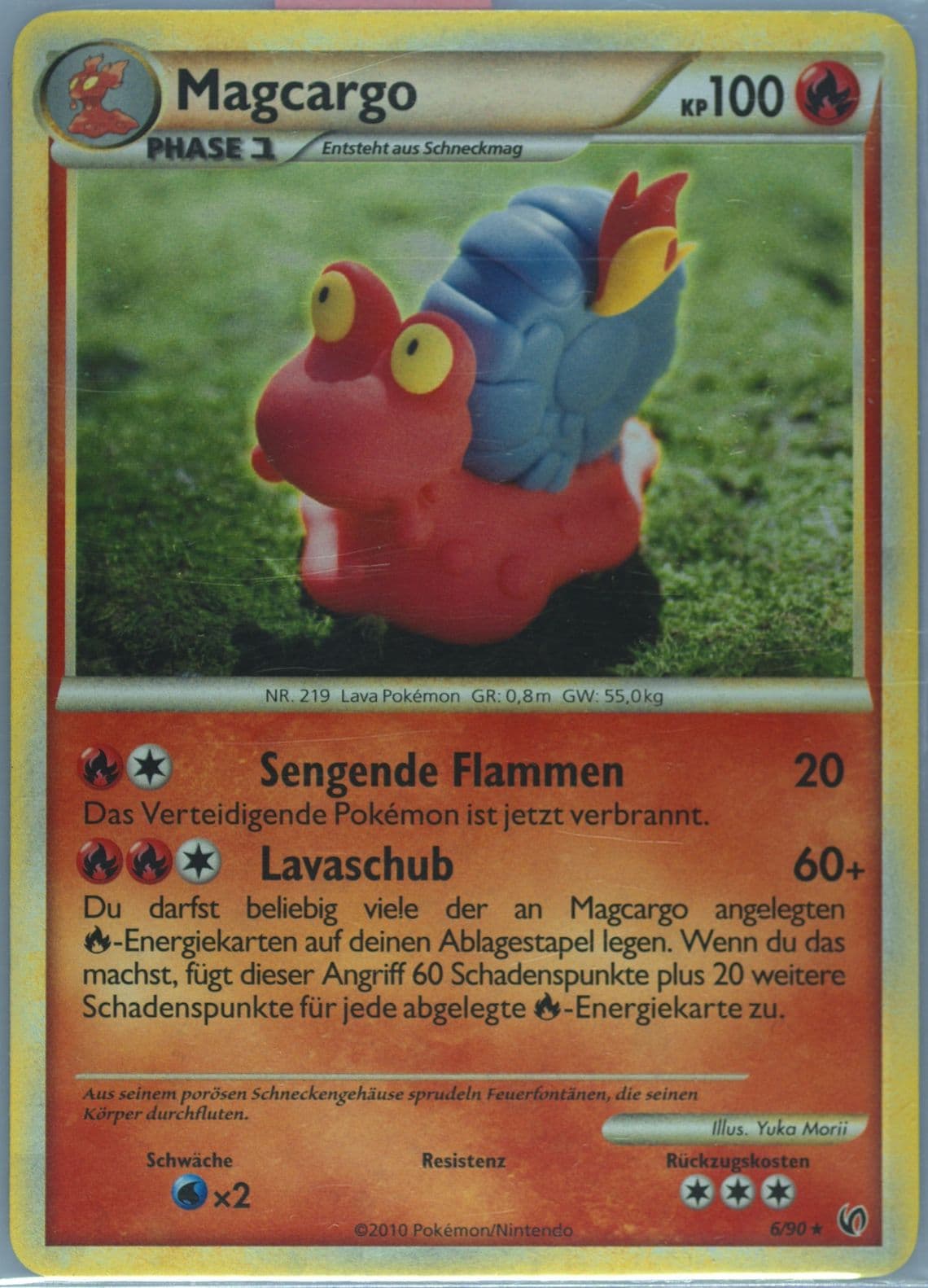 Magcargo-Holo German (6) 2010 Pokemon Heartgold & Soulsilver Undaunted