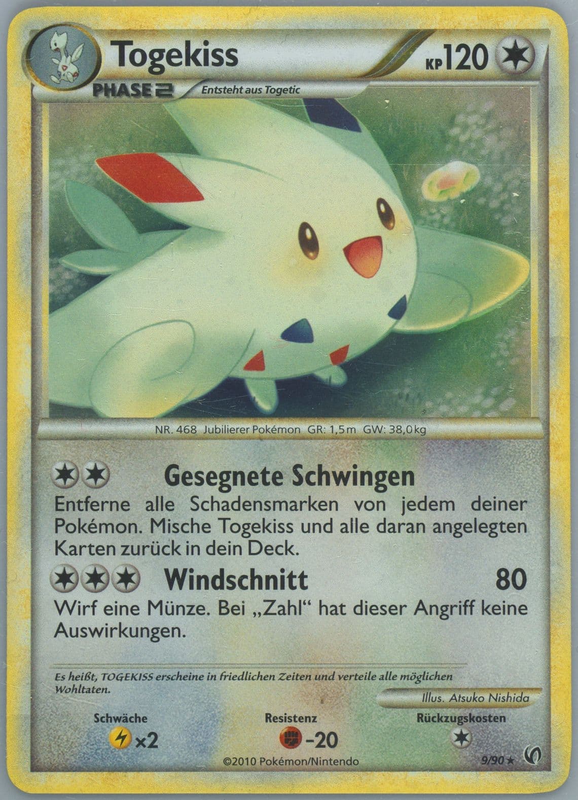Togekiss-Holo German (9) 2010 Pokemon Heartgold & Soulsilver Undaunted