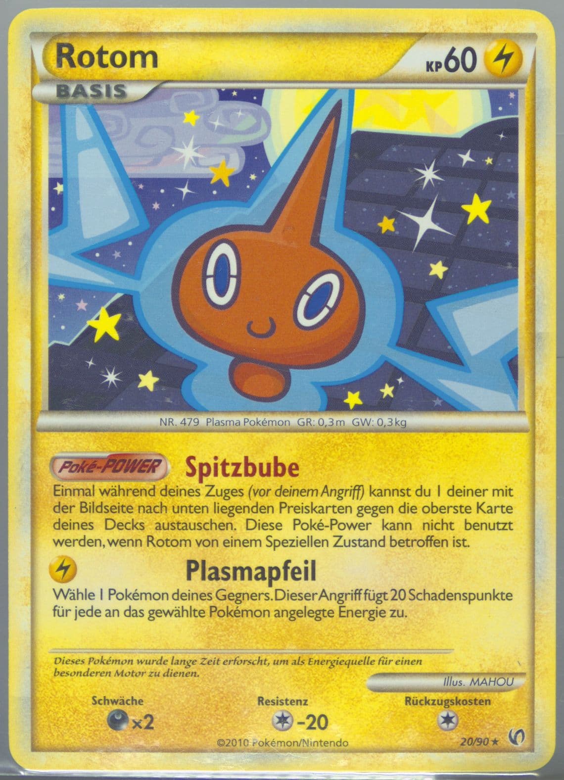 Rotom German (20) 2010 Pokemon Heartgold & Soulsilver Undaunted