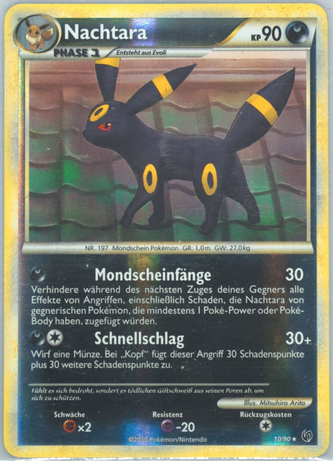 Nachtara-Reverse Foil German (10) 2010 Pokemon Heartgold & Soulsilver Undaunted