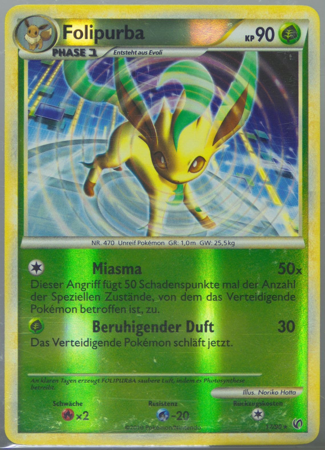 Folipurba-Reverse Foil German (17) 2010 Pokemon Heartgold & Soulsilver Undaunted