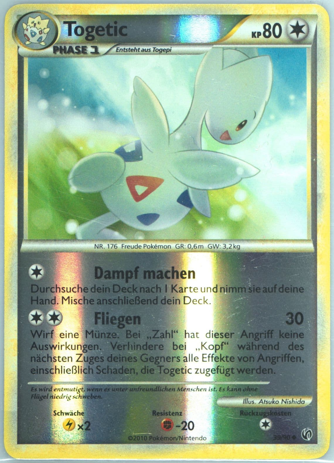 Togetic-Reverse Foil German (39) 2010 Pokemon Heartgold & Soulsilver Undaunted