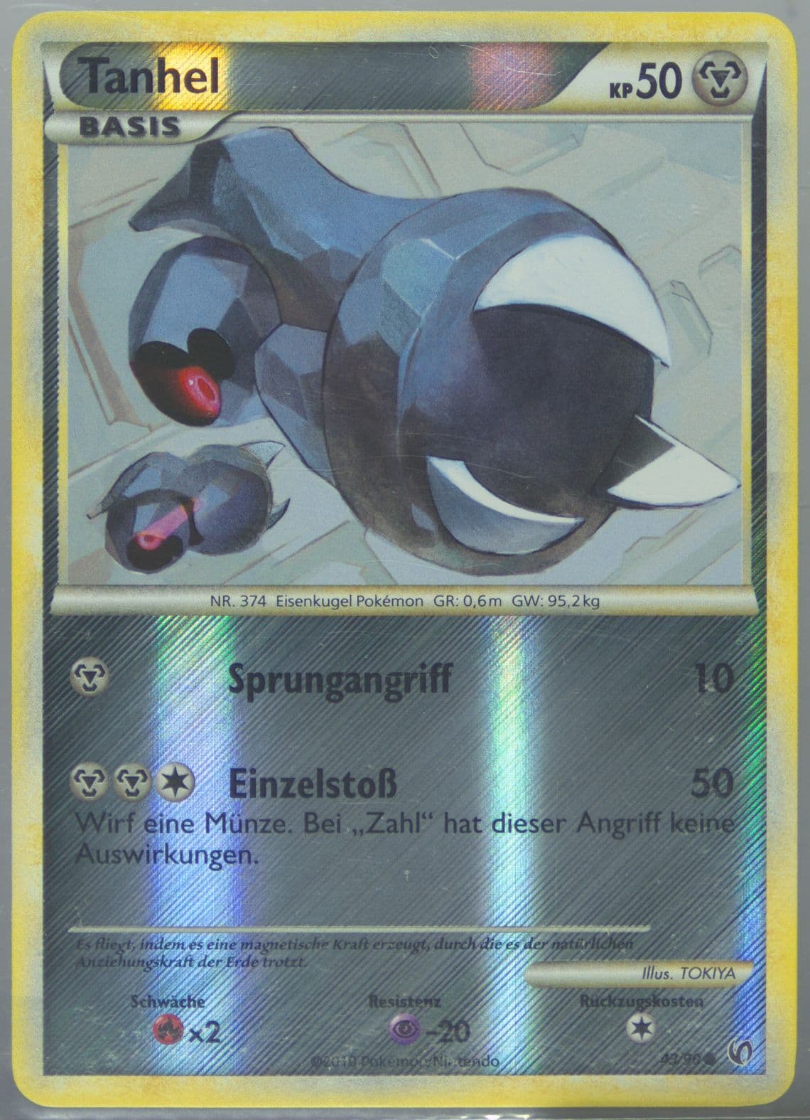 Tanhel-Reverse Foil German (43) 2010 Pokemon Heartgold & Soulsilver Undaunted