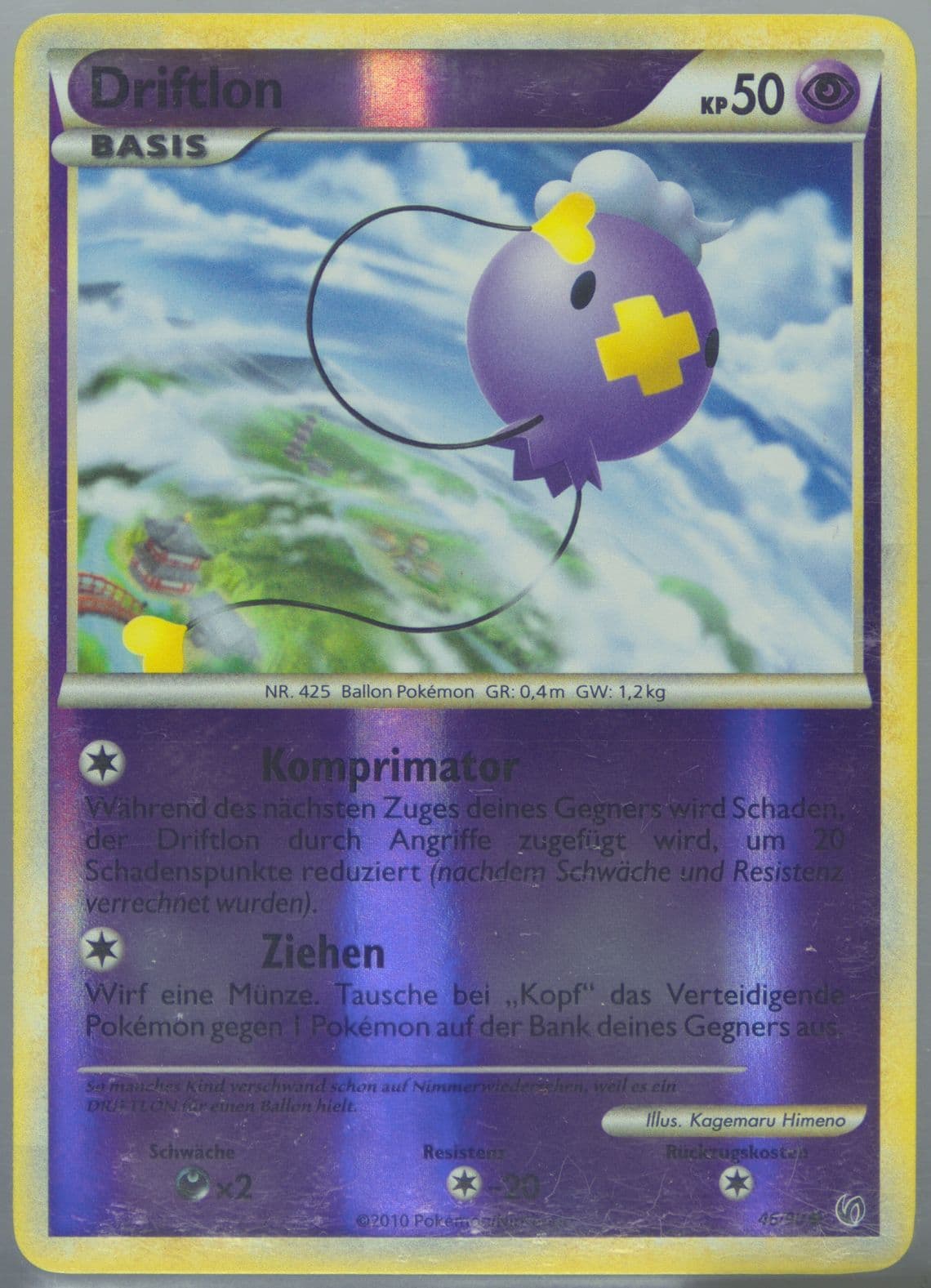 Driftlon-Reverse Foil German (46) 2010 Pokemon Heartgold & Soulsilver Undaunted