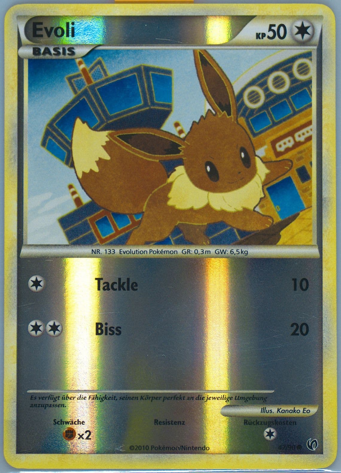 Evoli-Reverse Foil German (47) 2010 Pokemon Heartgold & Soulsilver Undaunted
