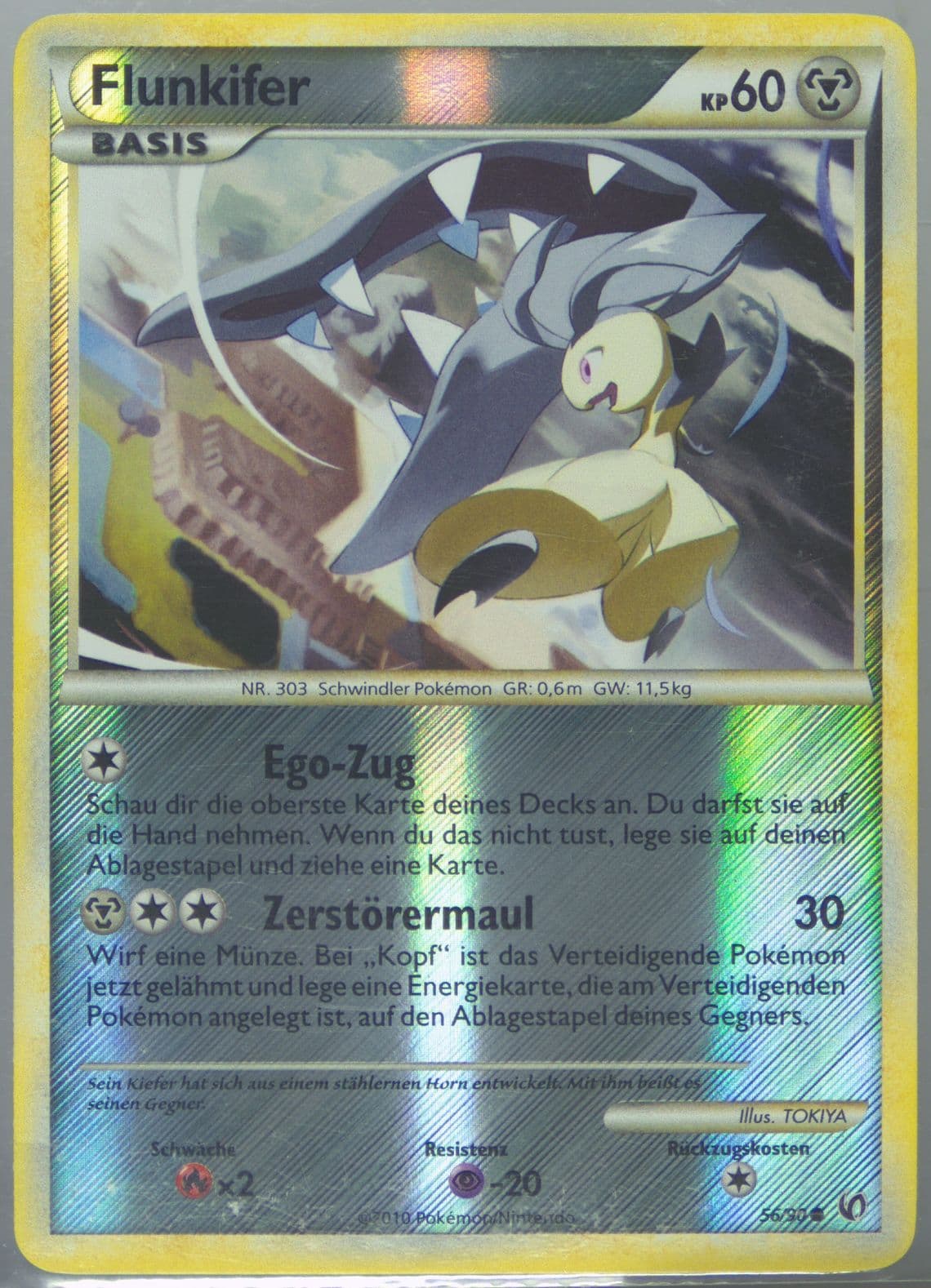 Flunkifer-Reverse Foil German (56) 2010 Pokemon Heartgold & Soulsilver Undaunted