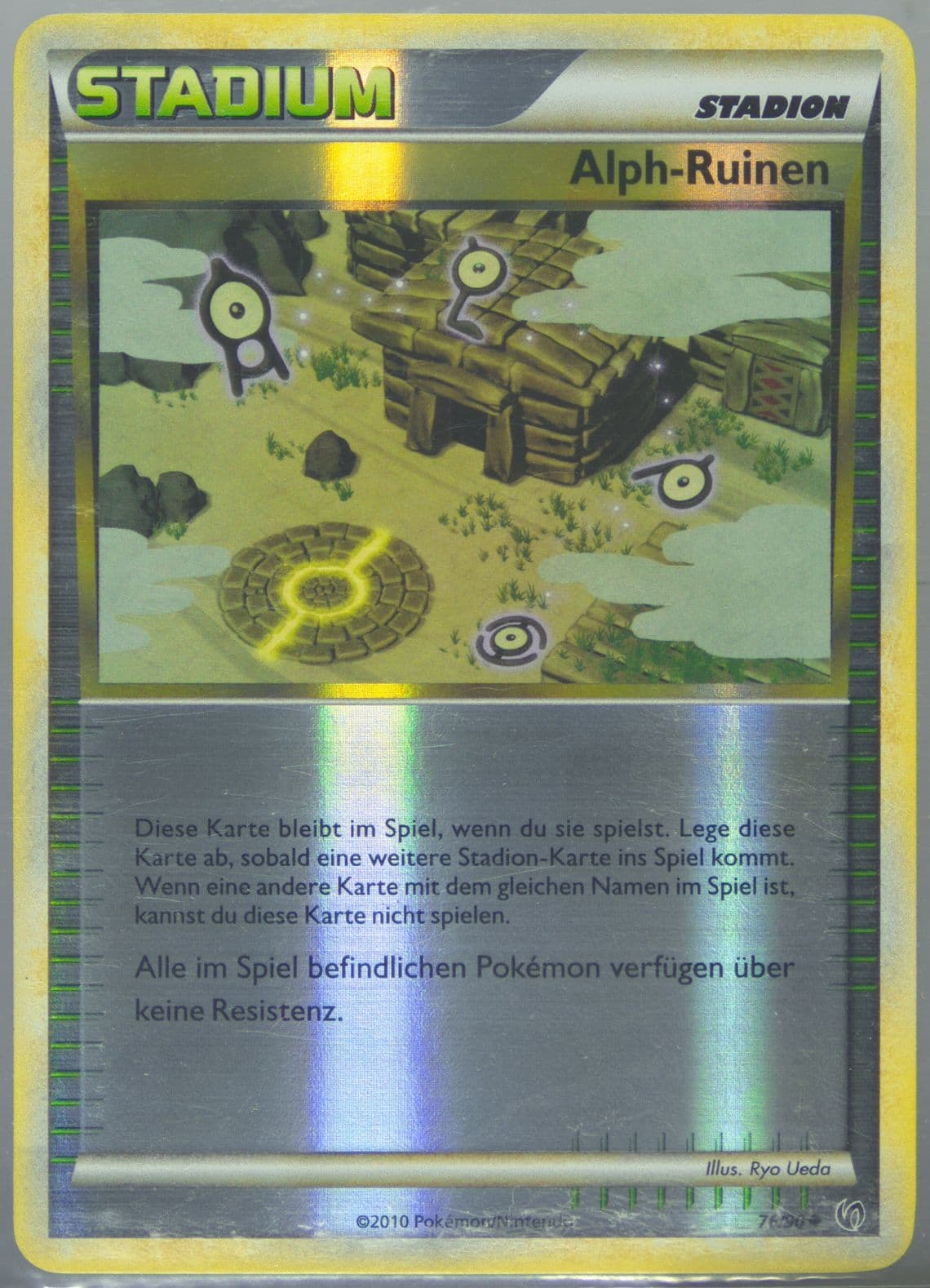 Alph-Ruinen-Reverse Foil German (76) 2010 Pokemon Heartgold & Soulsilver Undaunted