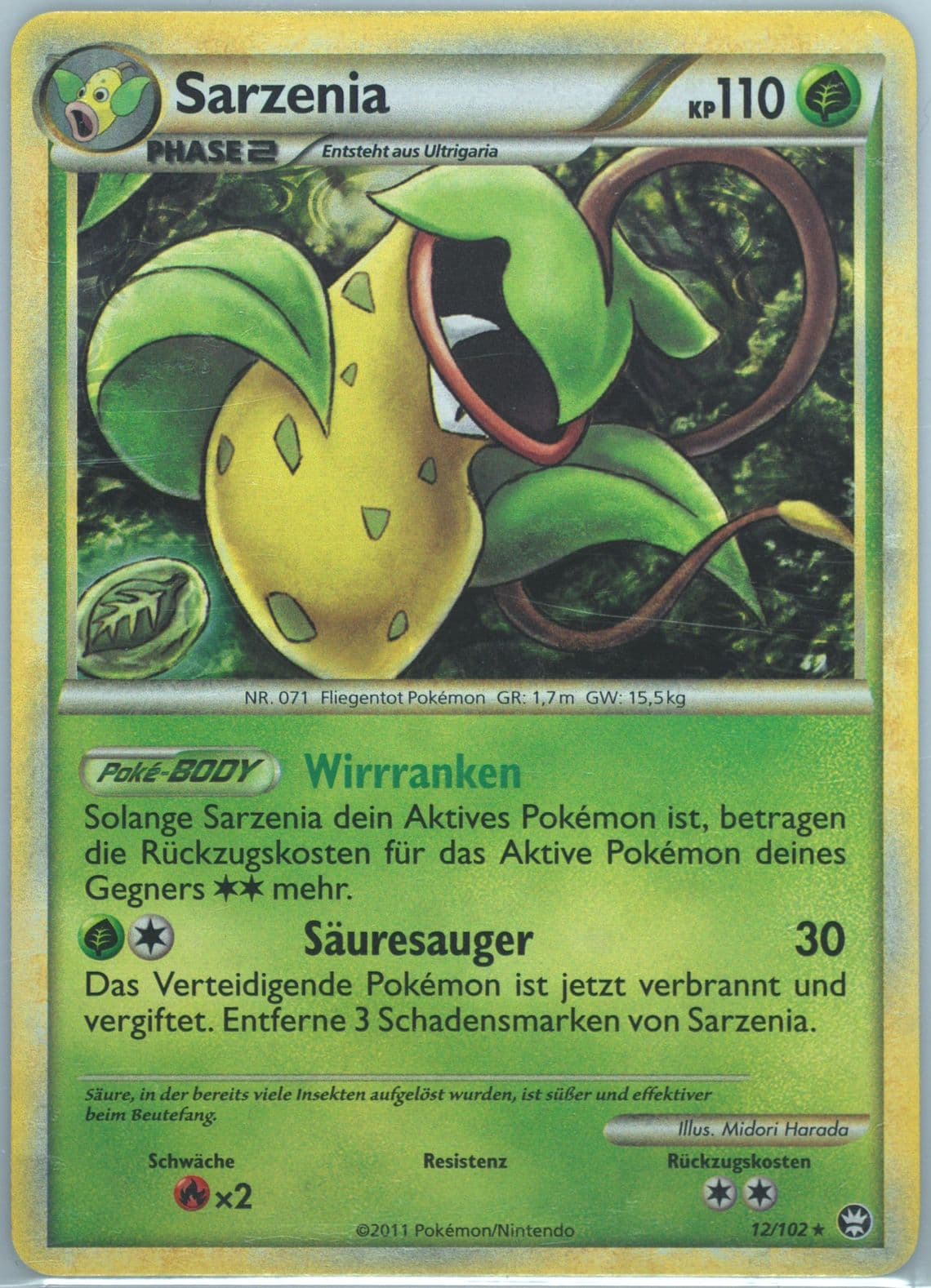 Sarzenia-Holo (12) 2011 Pokemon German Heartgold & Soulsilver Triumphant