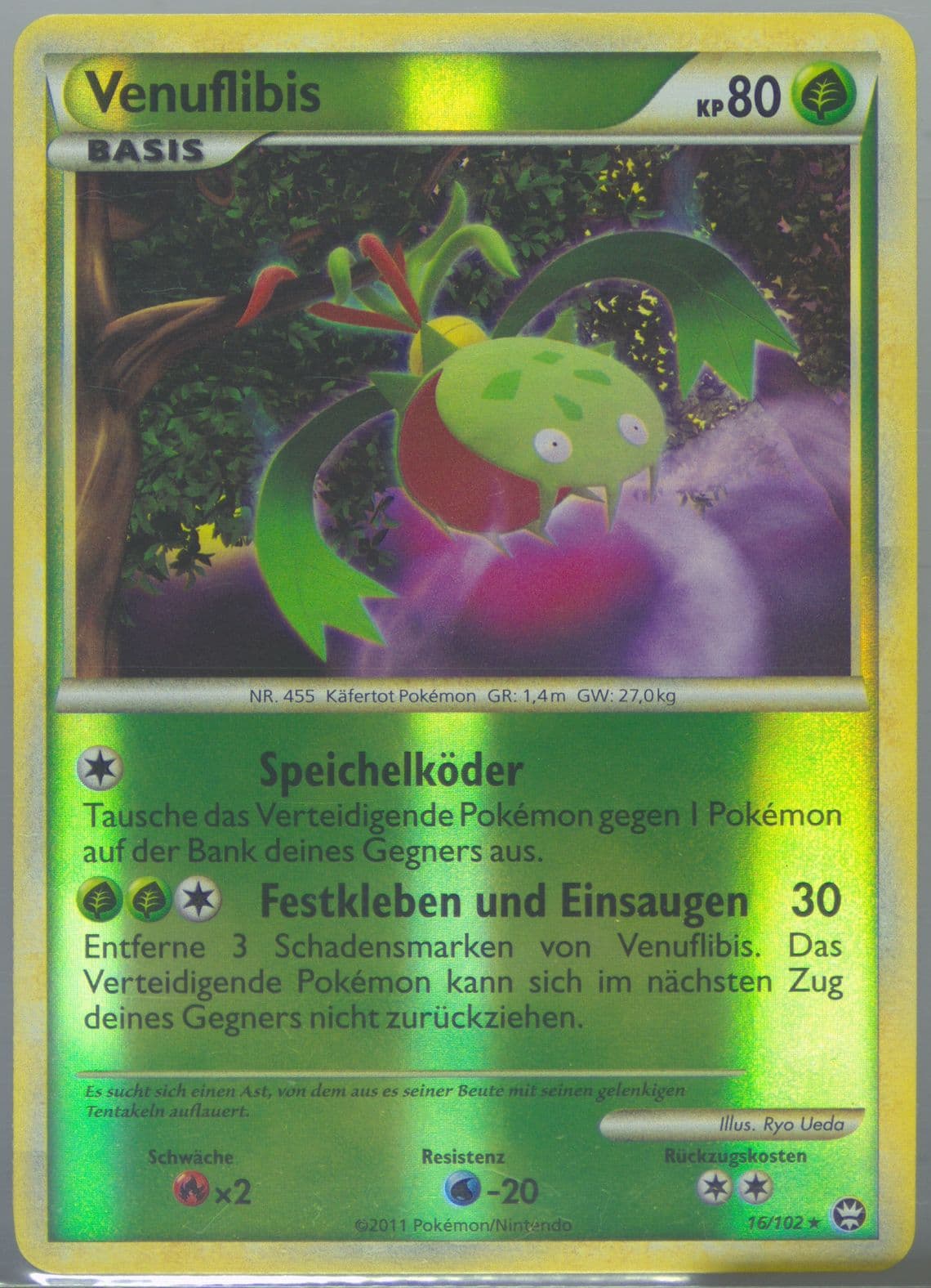 Venuflibis-Reverse Foil (16) 2011 Pokemon German Heartgold & Soulsilver Triumphant