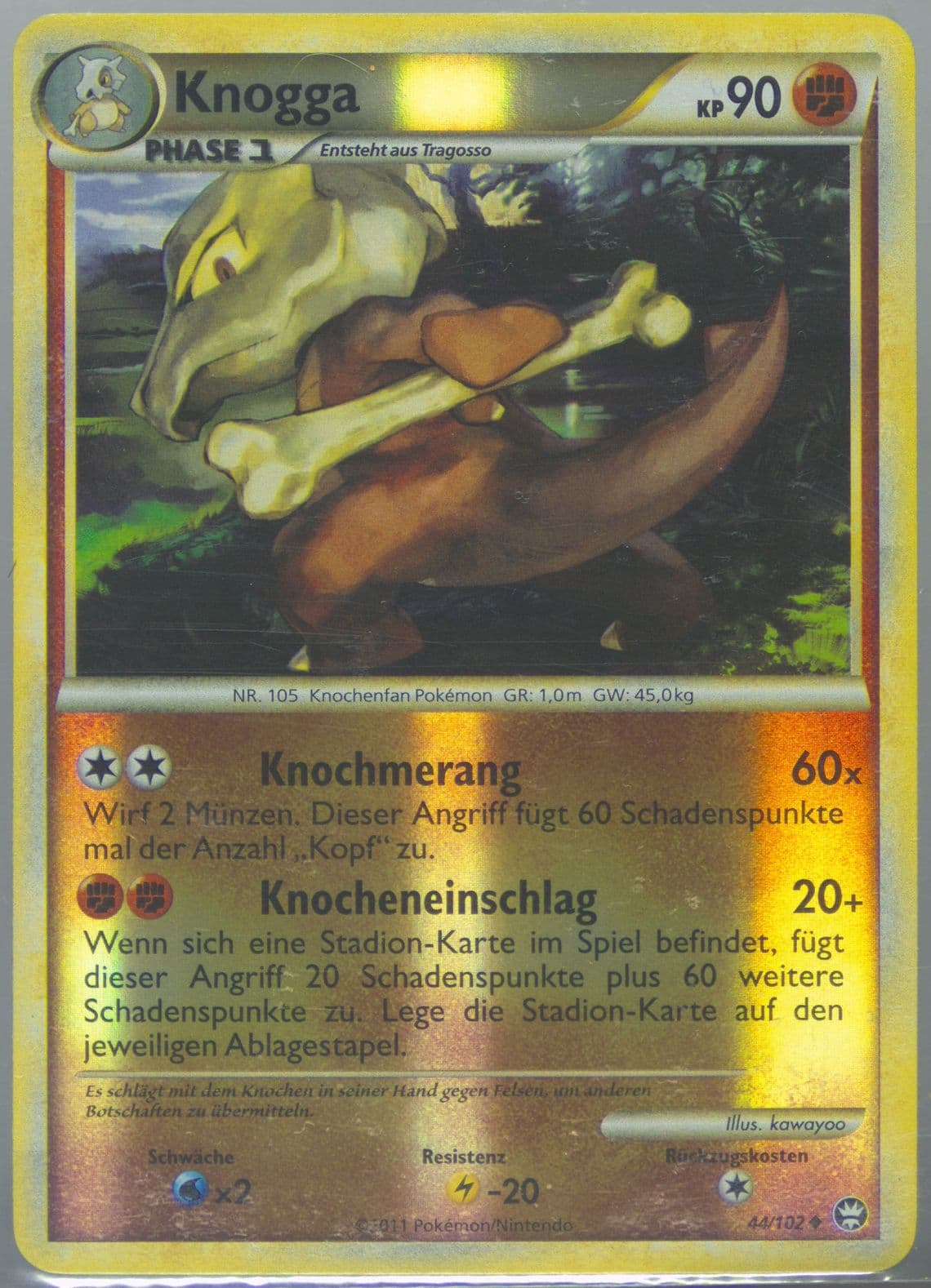 Knogga-Reverse Foil (44) 2011 Pokemon German Heartgold & Soulsilver Triumphant