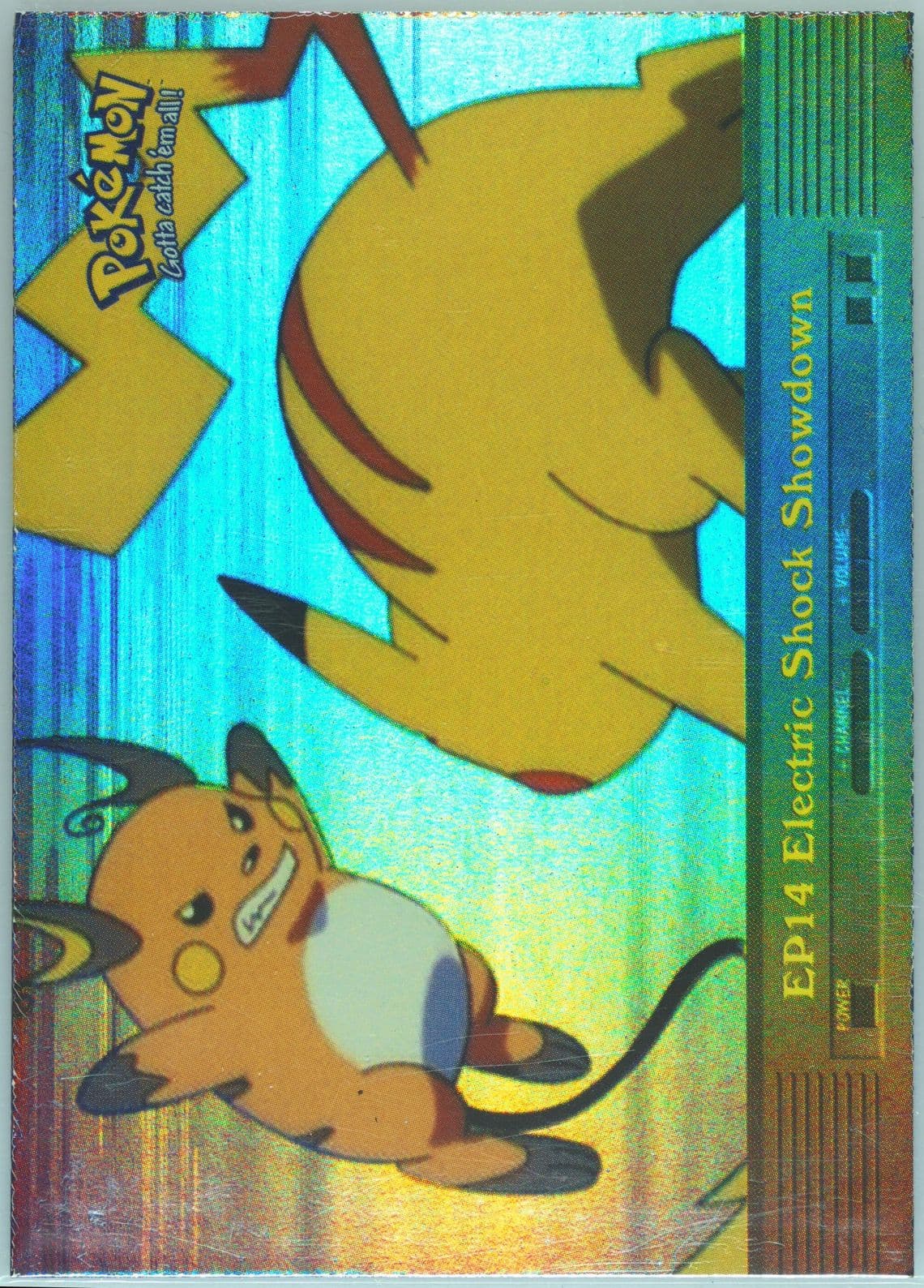 Electric Shock Showdown Rainbow Foil (EP14) 2000 Topps Pokemon TV Animation Series 2 Episode Cards