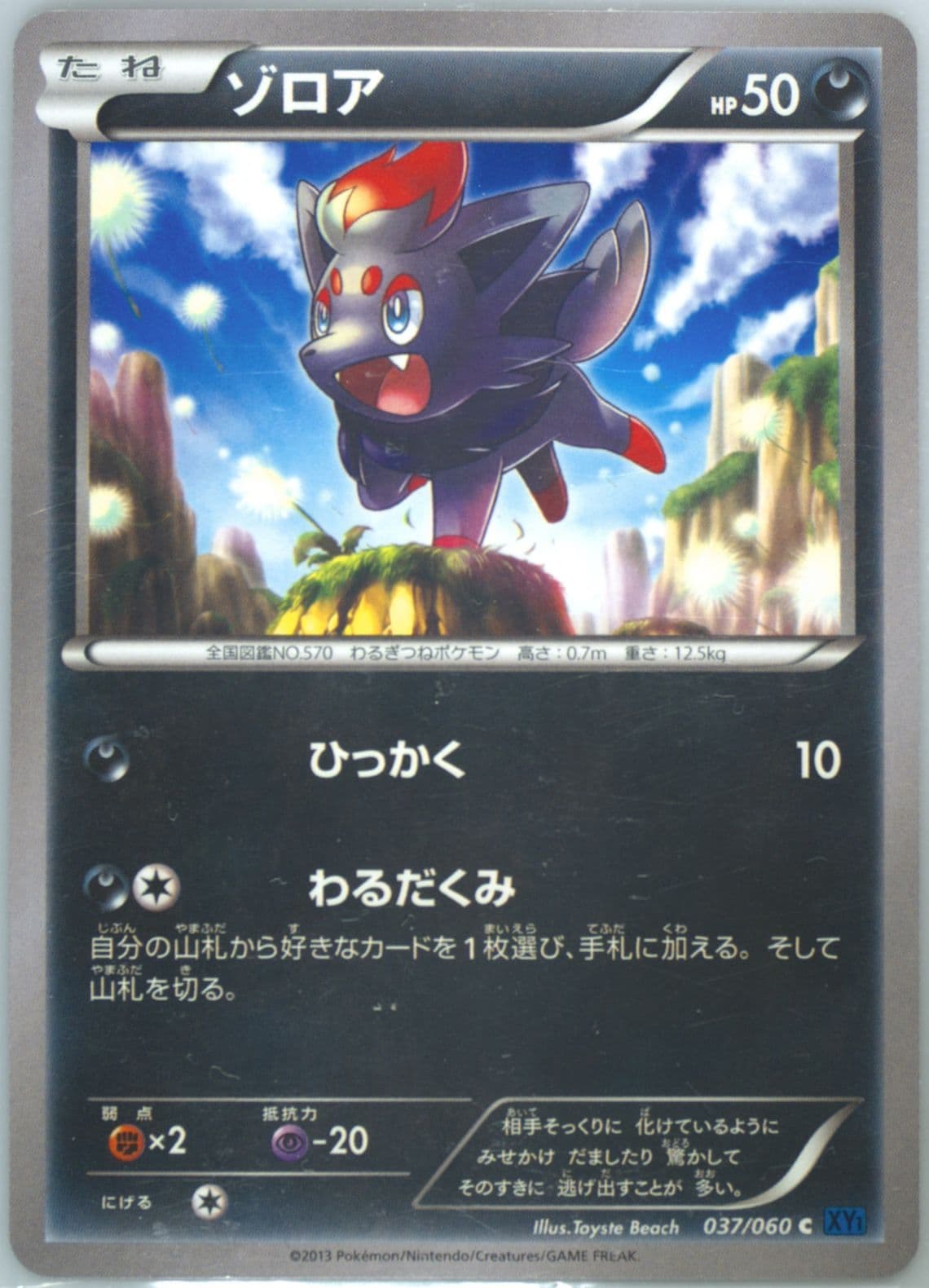 Zorua X (037) 2013 Pokemon Japanese XY