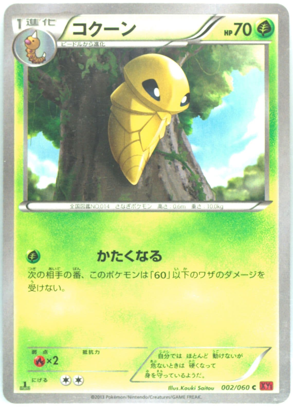 Kakuna Y-1st Edition (002) 2013 Pokemon Japanese XY