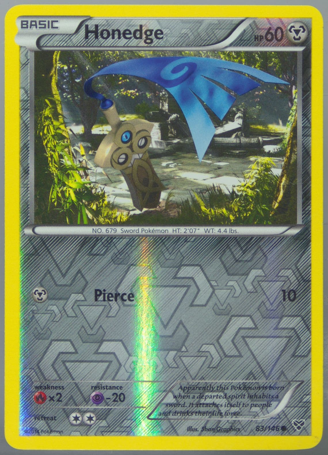 Honedge-Reverse Foil (83) 2014 Pokemon XY